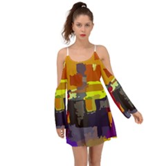 Abstract Vibrant Colour Boho Dress by Ket1n9