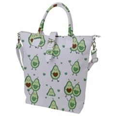 Cute Seamless Pattern With Avocado Lovers Buckle Top Tote Bag by Ket1n9