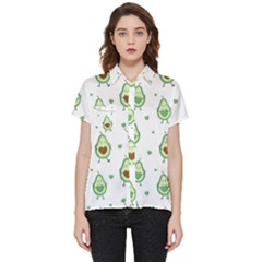 Cute Seamless Pattern With Avocado Lovers Short Sleeve Pocket Shirt by Ket1n9