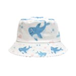 Seamless Pattern With Cute Sharks Hearts Inside Out Bucket Hat