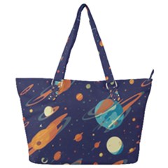 Space Galaxy Planet Universe Stars Night Fantasy Full Print Shoulder Bag by Ket1n9