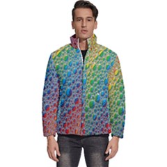Bubbles Rainbow Colourful Colors Men s Puffer Bubble Jacket Coat by Hannah976