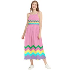 Easter Chevron Pattern Stripes Boho Sleeveless Summer Dress by Hannah976