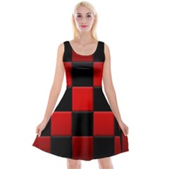 Black And Red Backgrounds- Reversible Velvet Sleeveless Dress by Hannah976