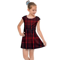 Black And Red Backgrounds Kids  Cap Sleeve Dress by Hannah976