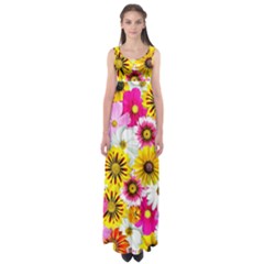 Flowers Blossom Bloom Nature Plant Empire Waist Maxi Dress by Hannah976