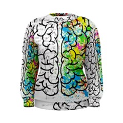 Brain Mind Psychology Idea Drawing Women s Sweatshirt by Ndabl3x
