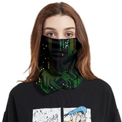 Circuits Circuit Board Green Technology Face Covering Bandana (two Sides) by Ndabl3x