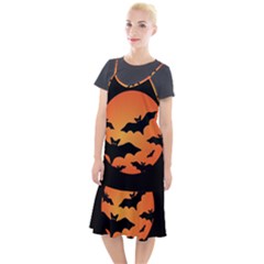 Halloween Bats Moon Full Moon Camis Fishtail Dress by Cendanart