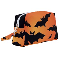 Halloween Bats Moon Full Moon Wristlet Pouch Bag (large) by Cendanart