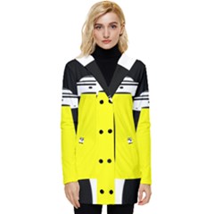 Ufo Flying Saucer Extraterrestrial Button Up Hooded Coat 