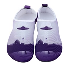 Ufo Illustration Style Minimalism Silhouette Men s Sock-style Water Shoes by Cendanart