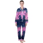 Beeple Astronaut Spacesuit 3d Digital Art Artwork Jungle Women s Long Sleeve Satin Pajamas Set	
