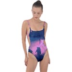 Beeple Astronaut Spacesuit 3d Digital Art Artwork Jungle Tie Strap One Piece Swimsuit