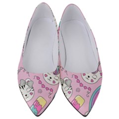 Beautiful Cute Animals Pattern Pink Women s Low Heels by Grandong