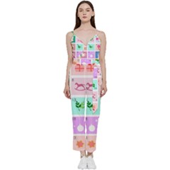 Christmas Wreath Advent V-neck Camisole Jumpsuit by Bedest