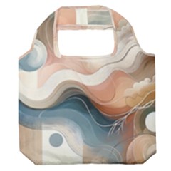 Abstract Pastel Waves Organic Premium Foldable Grocery Recycle Bag by Grandong
