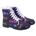 Colorful Sound Wave Set Women s High-Top Canvas Sneakers View3