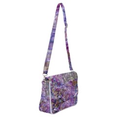 Abstract Pebbles Shoulder Bag With Back Zipper by kaleidomarblingart