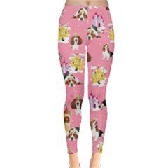 Beagle Pink Leggings  by CoolDesigns