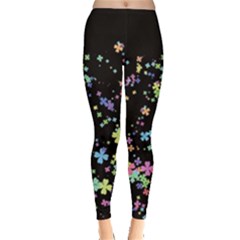 Colorful Clover Shamrock Handraw Leggings  by CoolDesigns