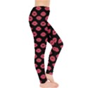 Sexy Lips Pink Heart Navy Leggings  View4