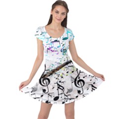 Music Note Cap Sleeve Dress by CoolDesigns
