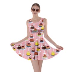 Afternoon Tea Pink Lollipop Candy Macaroon Cupcake Donut Skater Dress by CoolDesigns
