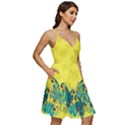 Hawaiian Yellow Parrot V-Neck Pocket Summer Dress  View2