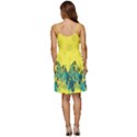 Hawaiian Yellow Parrot V-Neck Pocket Summer Dress  View4