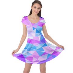 Violet Ice Iridescent Pattern Cap Sleeve Dress by CoolDesigns