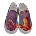 Purple and Orange Sea Animals Octopus Stylish Womens Canvas Slip Ons View1