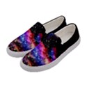 Stylish Galaxy Printed Colorful Womens Canvas Slip Ons View2
