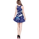 Starry Whale Red Watercolor Dolphins Pattern Reversible Sleeveless Dress View2