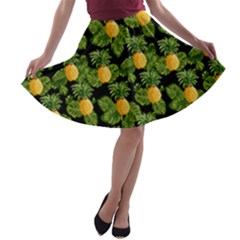 Black Pineapple 2 A-line Skater Skirt by CoolDesigns
