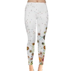 Colorful Garden Blue Water With Pattern Tree Japanese Cherry Blossom Women s Leggings by CoolDesigns