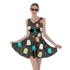 Game Console Colorful Monster Print Skater Dress by CoolDesigns