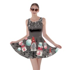 Roses Light Red Xmas Gnome Winter Skater Dress by CoolDesigns