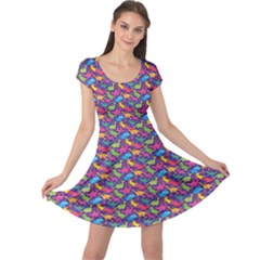 Colorful Dinosaur Sleeveless Dress by CoolDesigns