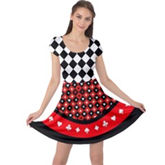 Red Queen Of Hears Costume Cap Sleeve Dress by CoolDesigns