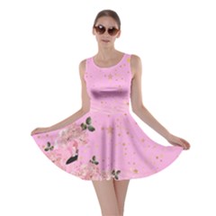 Sparkle Stars Hot Pink Flamingo Skater Dress by CoolDesigns