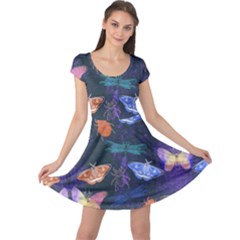 Insects Colorful Butterfly Cap Sleeve Dress by CoolDesigns