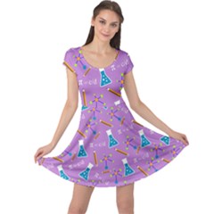 Chemistry Science Pattern Violet Cap Sleeve Dress by CoolDesigns