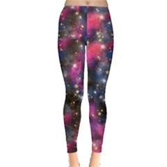Stars Space Pink Neutron Star Leggings  by CoolDesigns