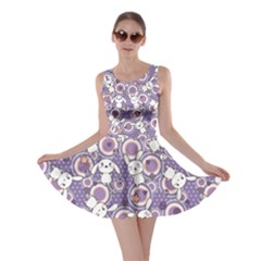 Violet Pattern Doddle Kawaii Skater Dress by CoolDesigns