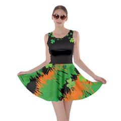 Paint Brush Black St Patrick Day Skater Dress by CoolDesigns
