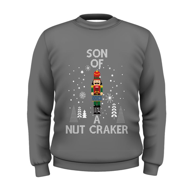 Gray Nutcracker Christmas Xmas Mens Sweatshirt