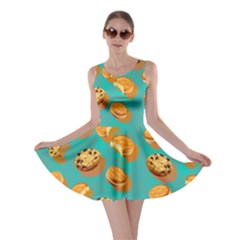 Turquoise Cookies Biscuit Skater Dress by CoolDesigns