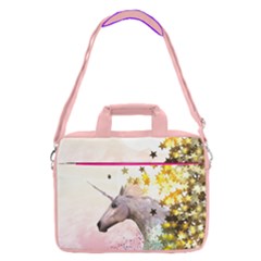 Pink Unicorn & Stars Print 13  Shoulder Laptop Bag  by CoolDesigns