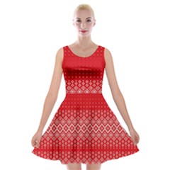 Red Sweater Velvet Skater Dress by CoolDesigns
